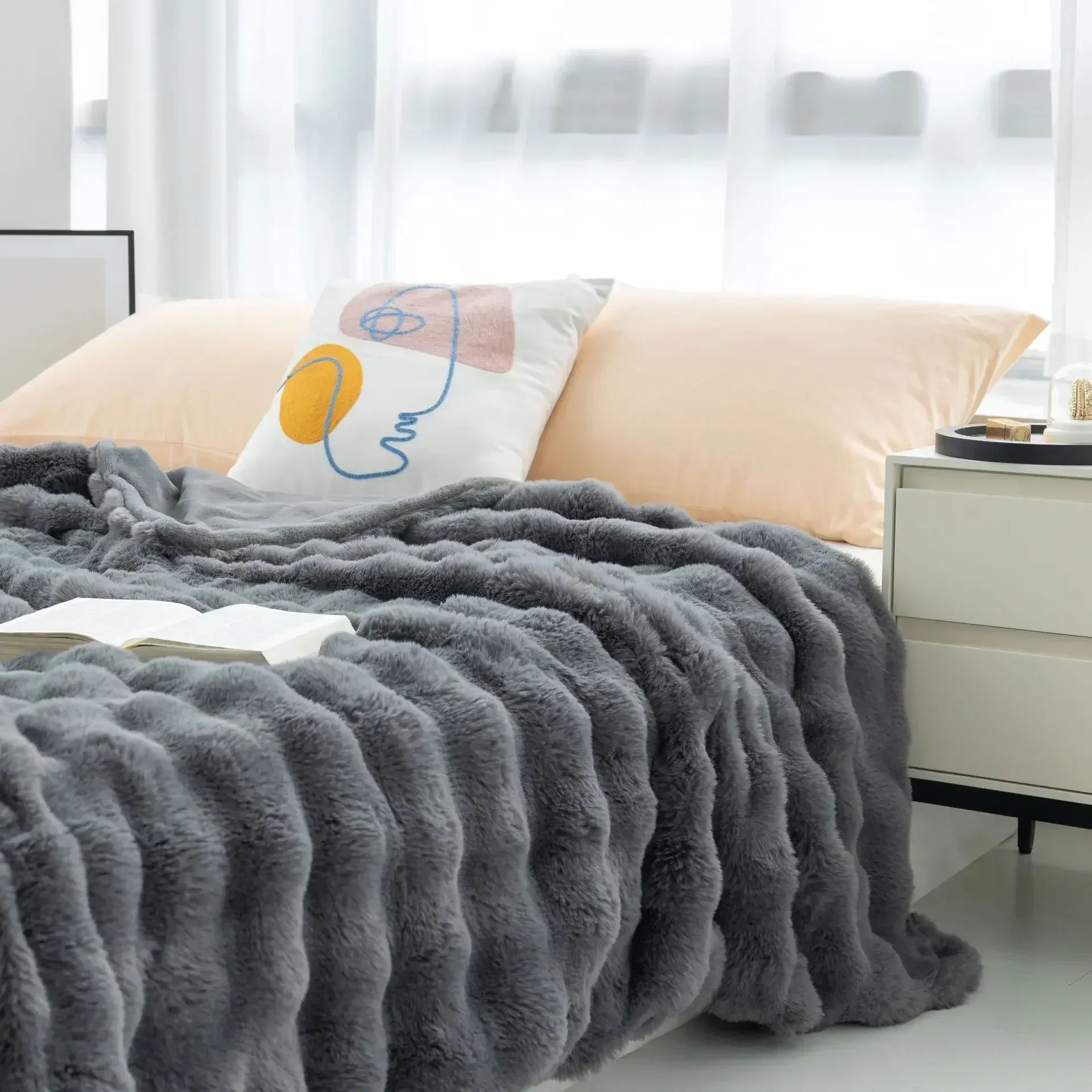 CosyLuxe - Plaid de Luxe en Fourrure Douce
