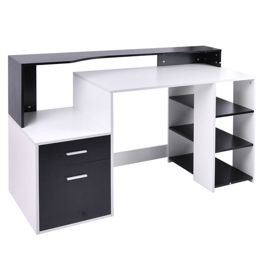 Bureau informatique multimédia design multi-rangements