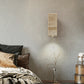 Applique murale en pierre de travertin jaune – Style japonais Wabi-Sabi